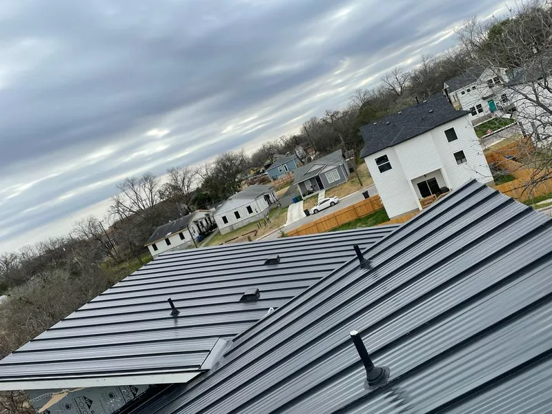 Standing seam metal roof panels with vents for Skylight Repair in Seneca